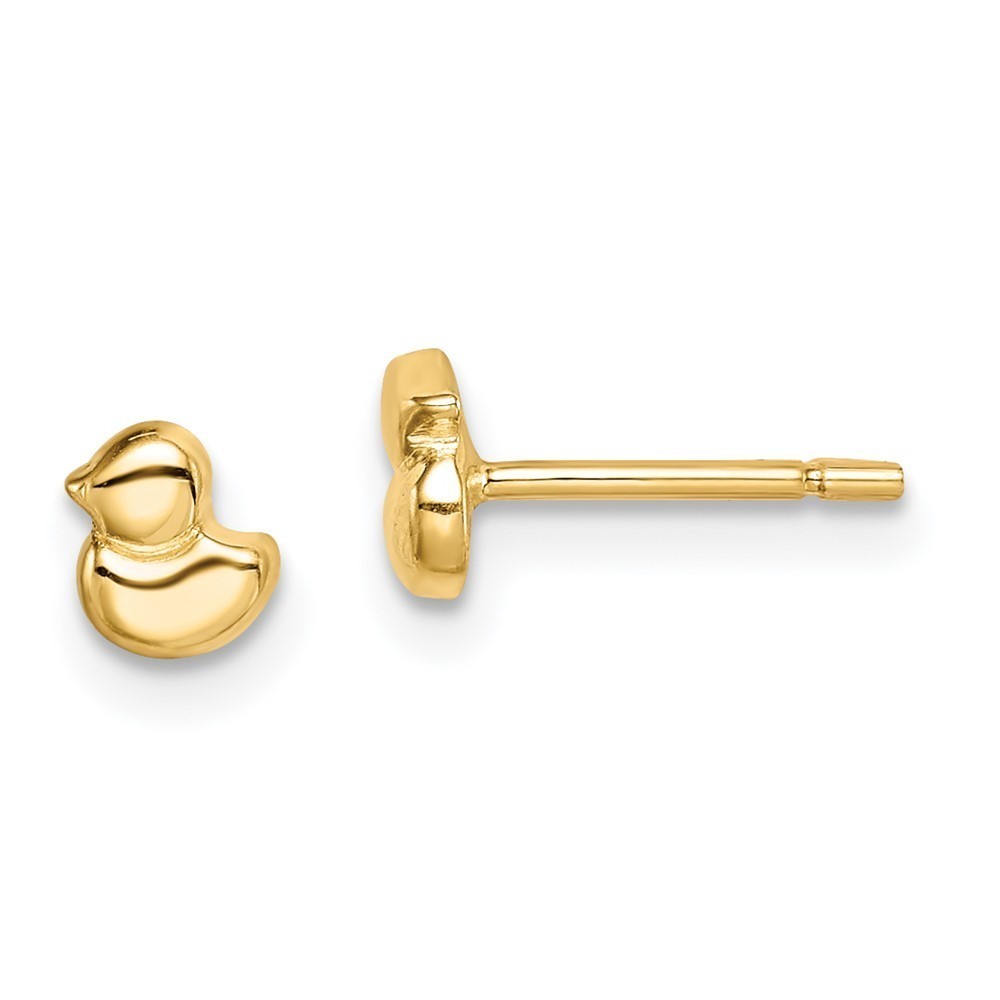 14k Yellow Gold Madi K Children's Kids Girls Jewelry Duck Post Earrings